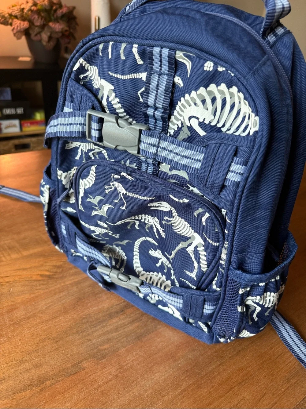 Pottery Barn Kids Navy Dinosaur Skeleton Backpack Mackenzie Glow in the Dark